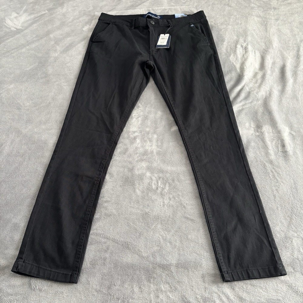 Desert‎ Dunes Men's Black Tapered Stretch Chino Pants Size 34/32 NWT